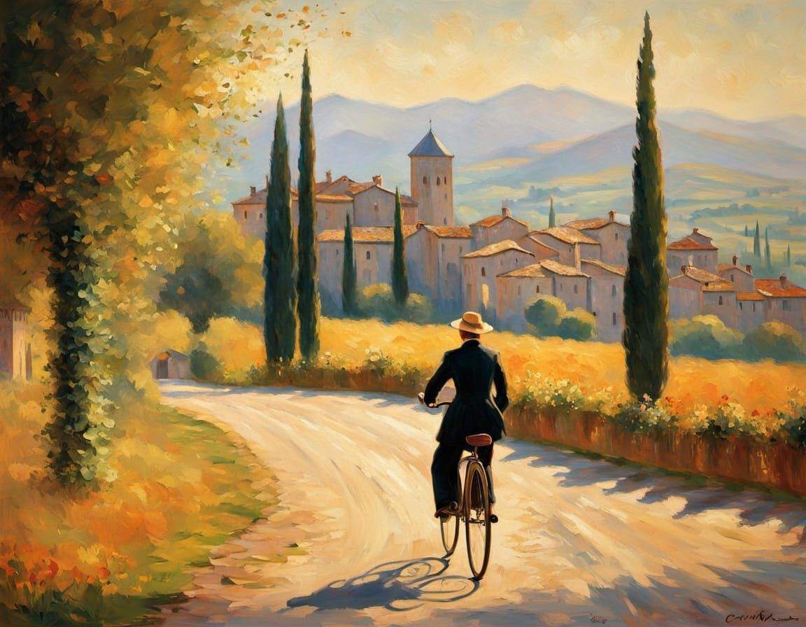 Mona Lisa Rides a Penny-Farthing: Impressionist Tuscany