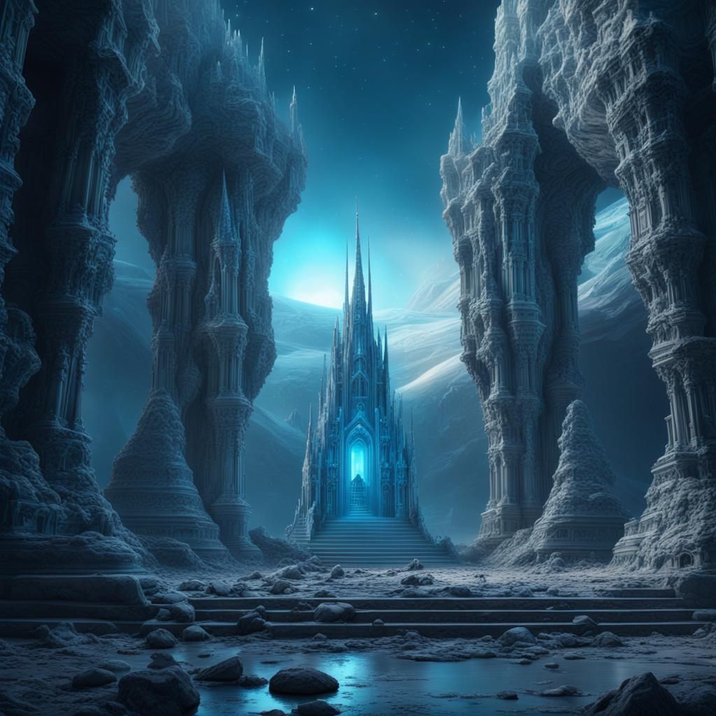 Epic Intergalactic Stone Kingdom: Digital Matte Painting