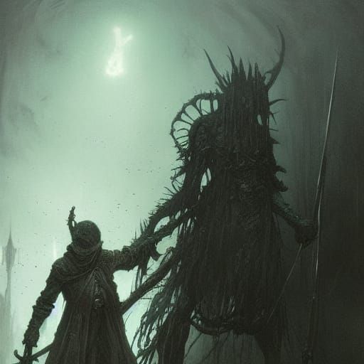 Bloodborne Mercenary Beheading Lovecraftian Horror