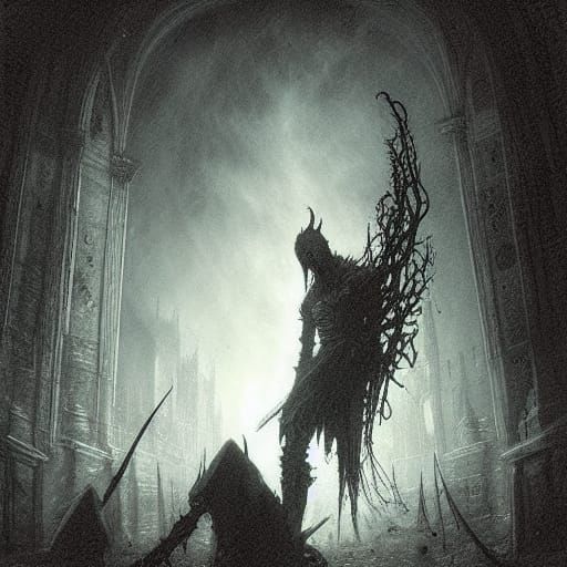 Bloodborne Mercenary Beheads Lovecraftian Horror