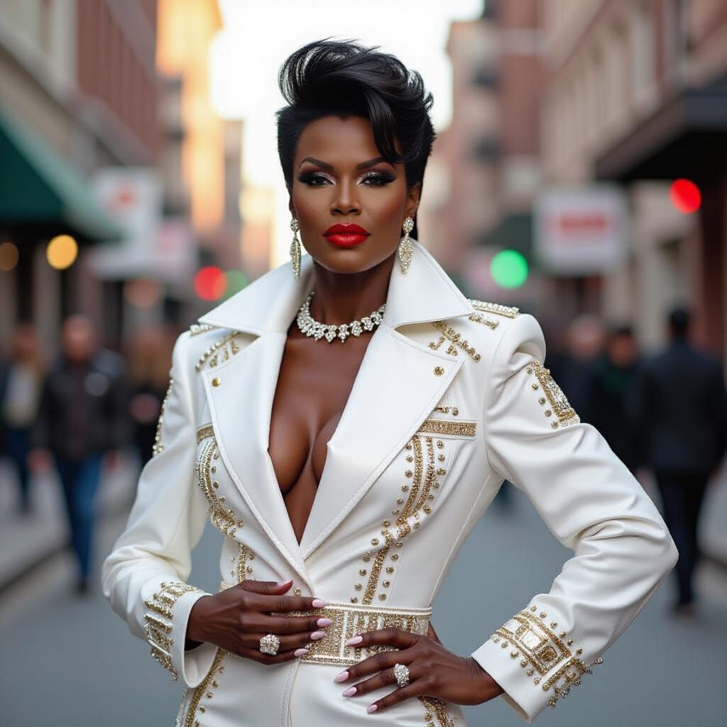 Grace Jones as Elvis Presley Portrait