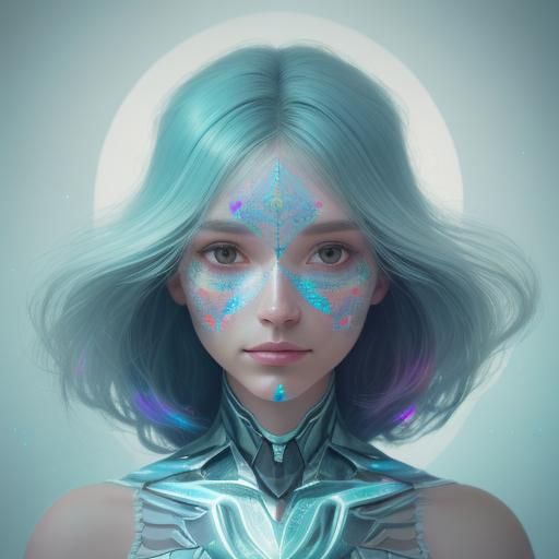 Dreamy Cosmic Bot Reflected in Soft Focus