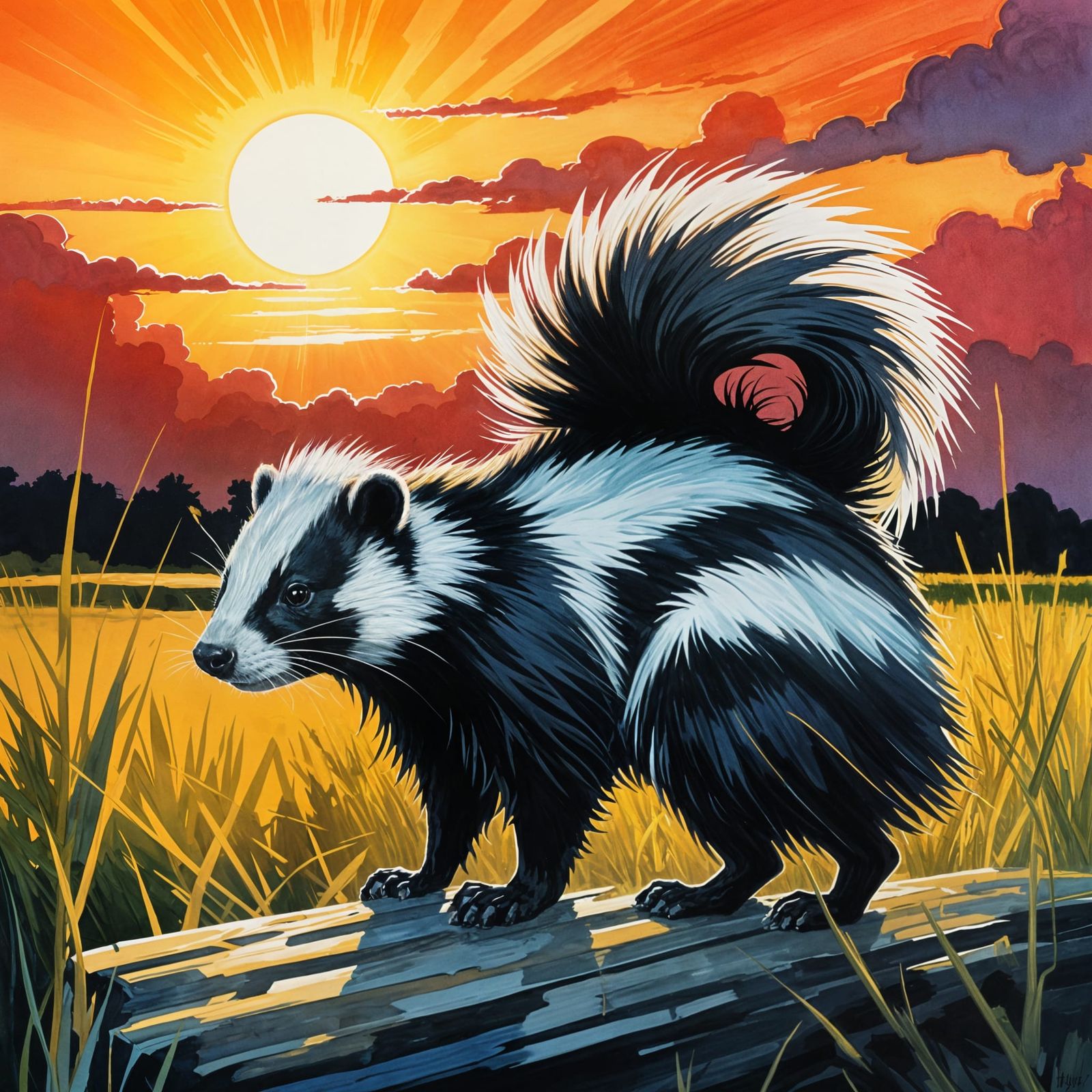 A Striped Skunk