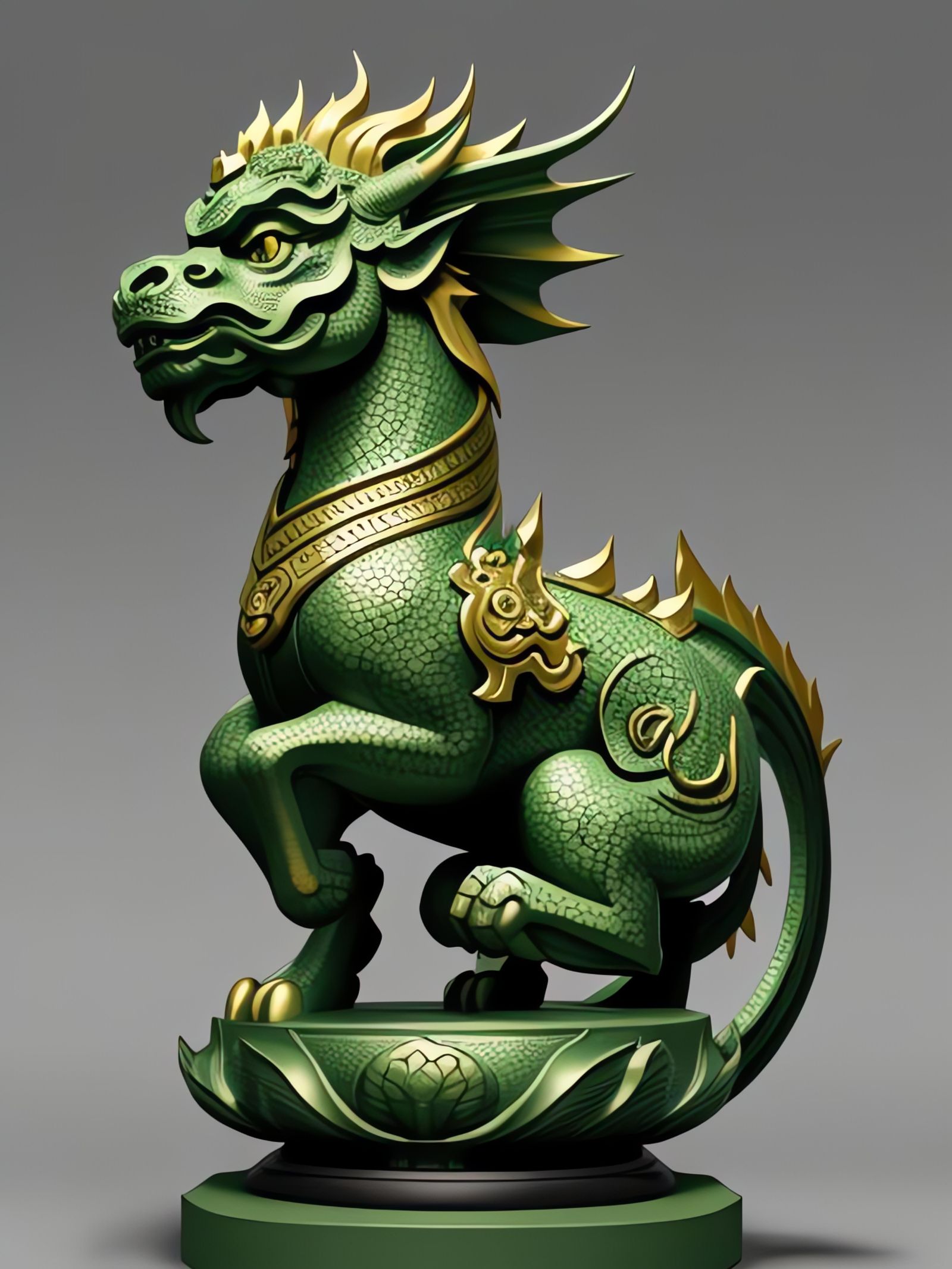 Jade Empire Dragon Statues - Protectors of The Jade Imperial...