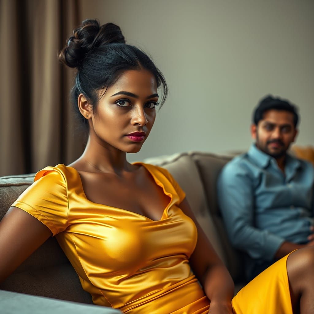 Stunning Indian Woman in Yellow Fashion Photography
