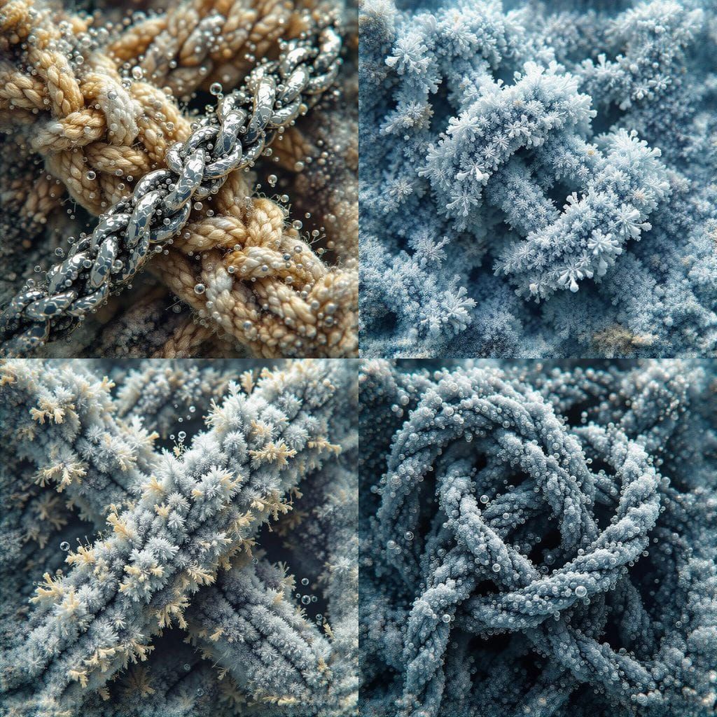 Molecular Macro: Tungsten and Wool Contrast with Water