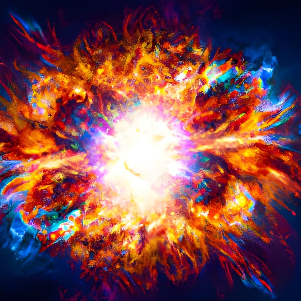 Vivid Digital Illustration of the Big Bang