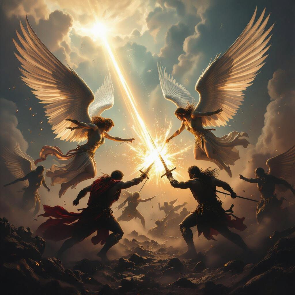 Epic Angel vs Human War: Hand-to-Hand Combat in Heaven and E...