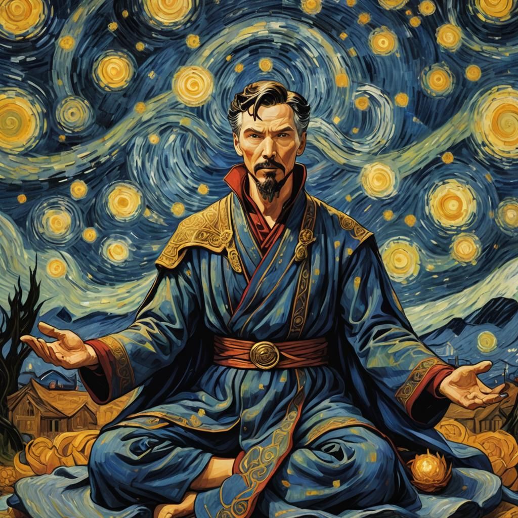 Dr. Strange as Durga in Starry Night Style