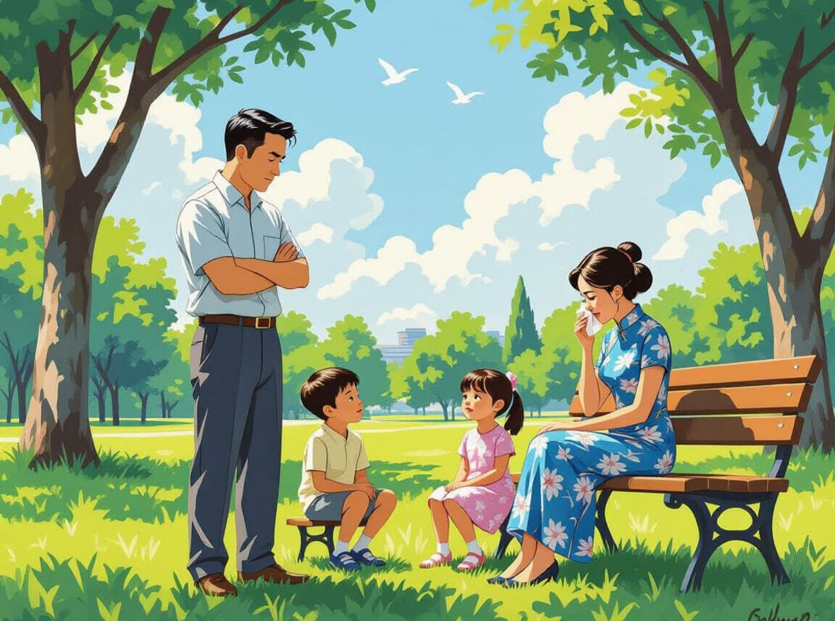 Family Confrontation in the Park