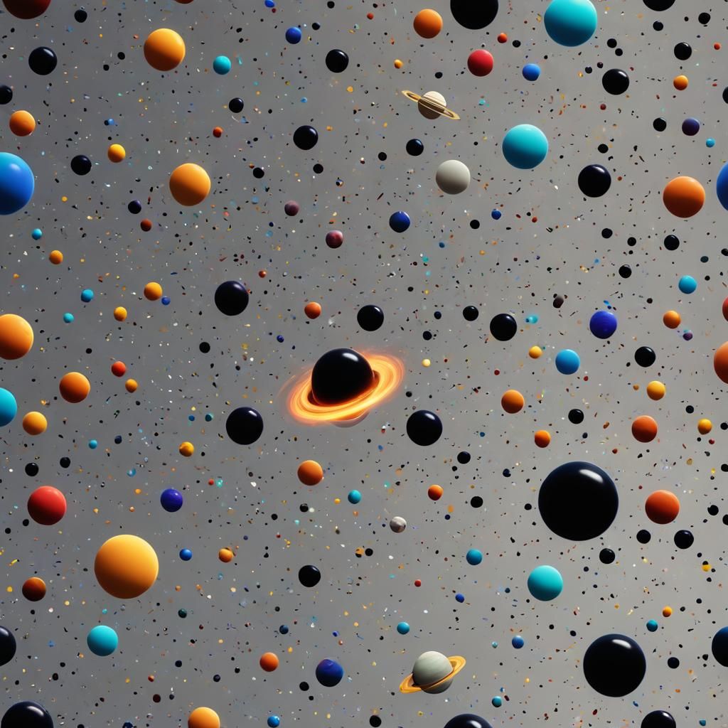 Hyperrealistic 3D Rendering of a Galaxy and Black Hole