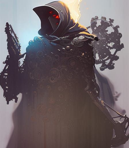 Interdimensional Outlaw in Dark Fantasy Style