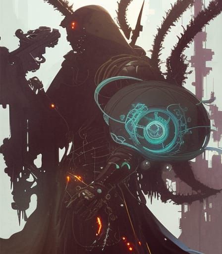 Interdimensional Outlaw in Metal Armor: Dark Fantasy Illustr...