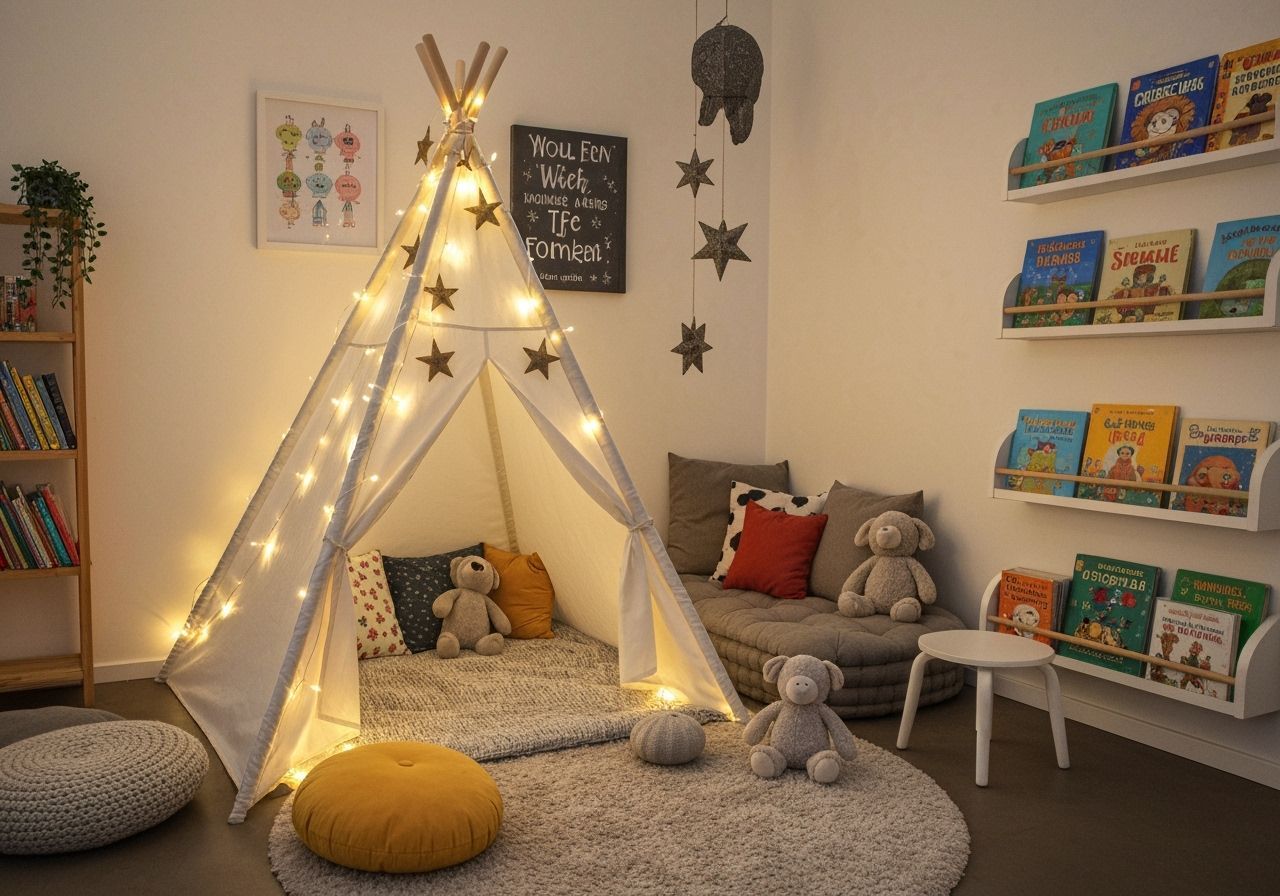 Whimsical Reading Nook in Scandinavian Style