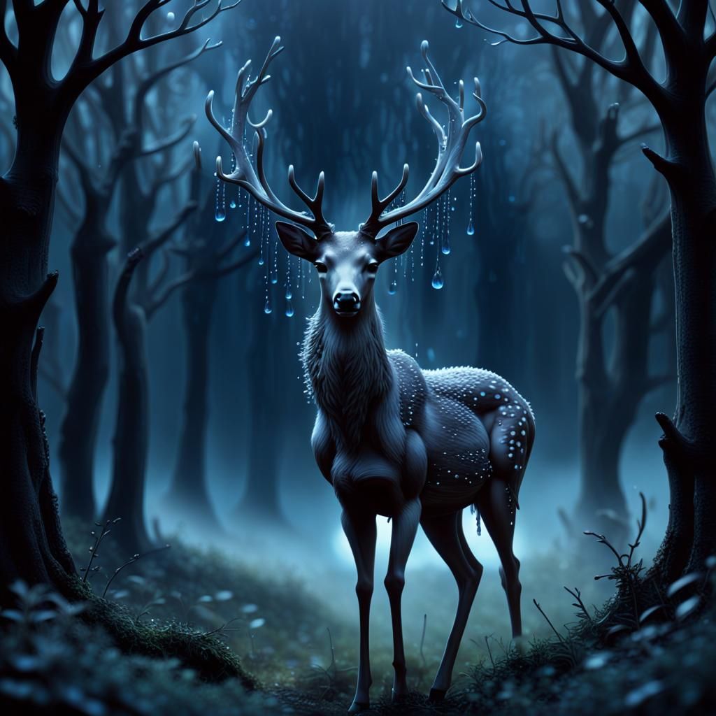 Dreamlike Patronus: A Stag in the Darkness