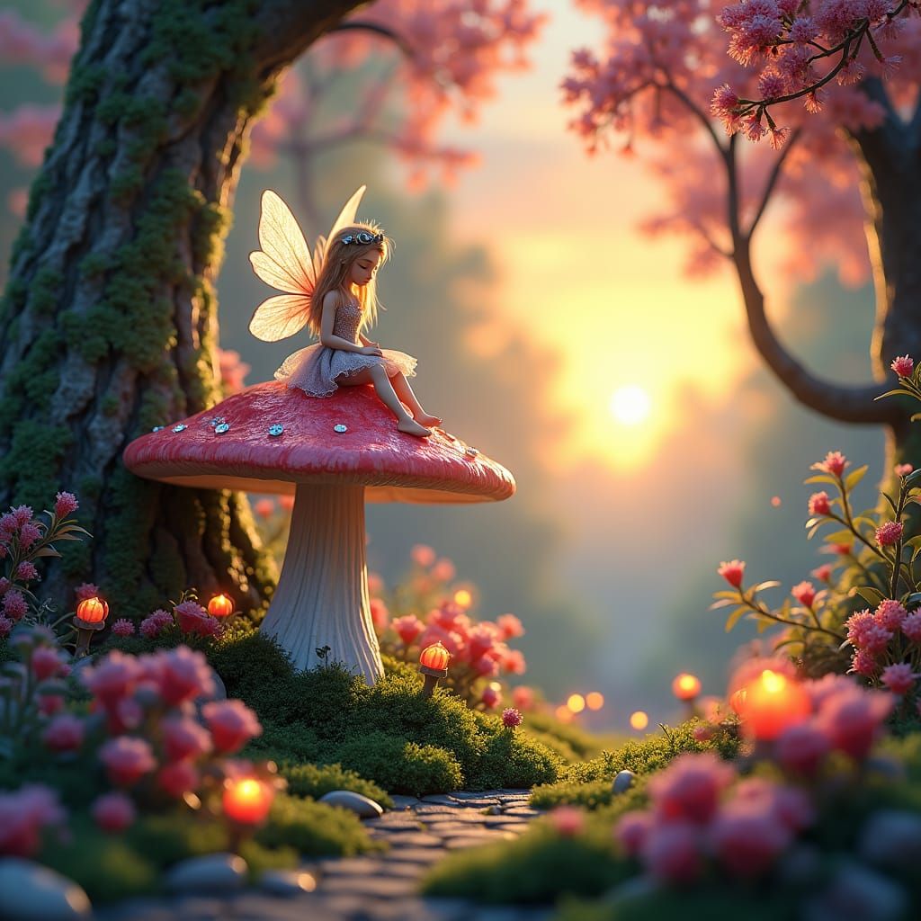 Whimsical Fairy Garden Dreamscape in Unreal Engine 5