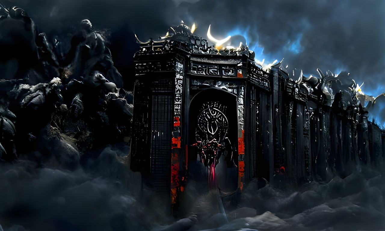 Hell Demons Guard Gate of Damnation Artwork