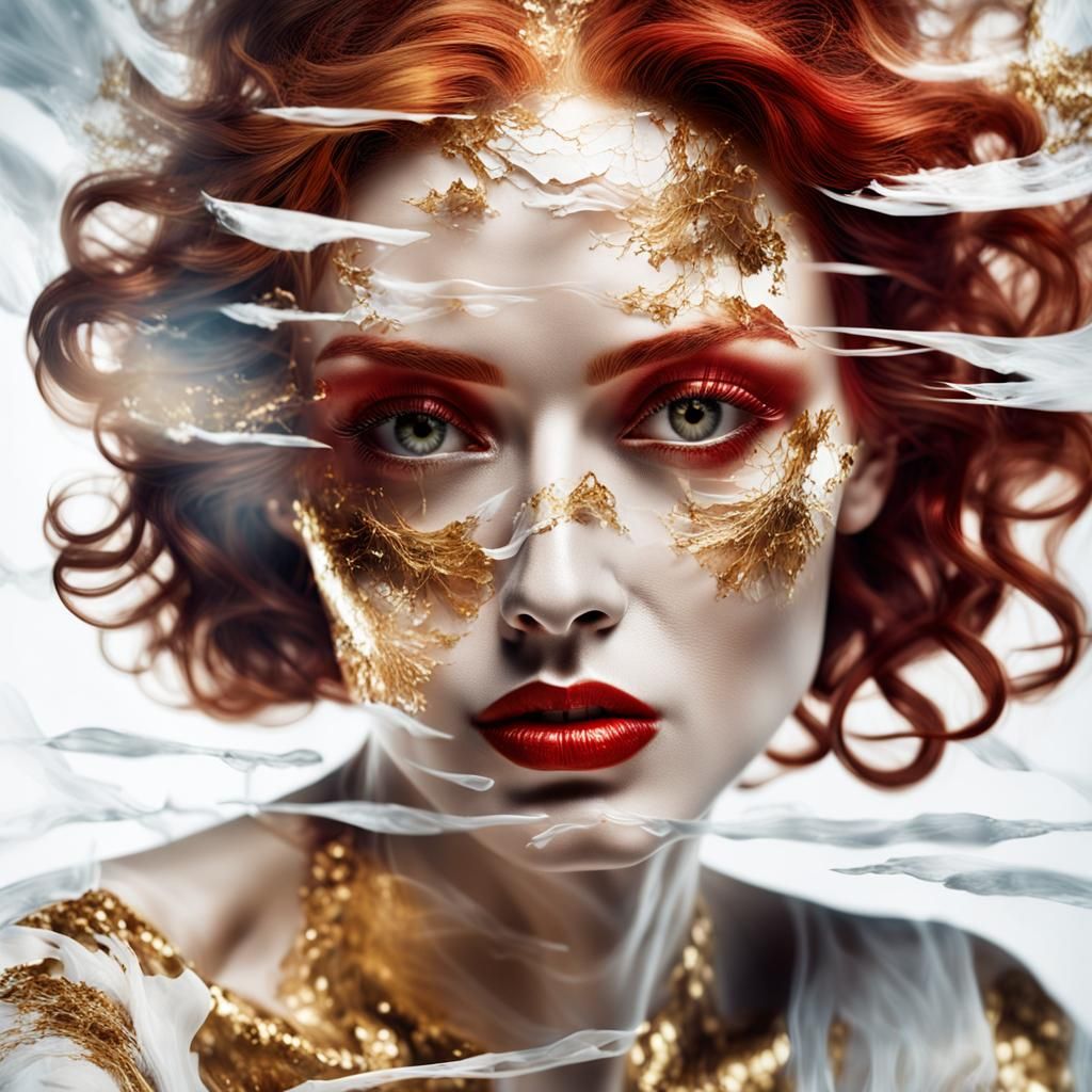 Siberian Woman's Breakfast: Vogue Photorealistic Masterpiece