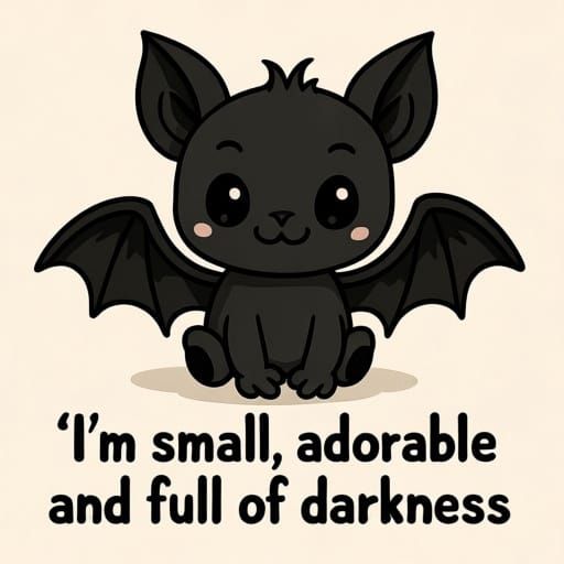 Emo Goth Cartoon Baby Bat