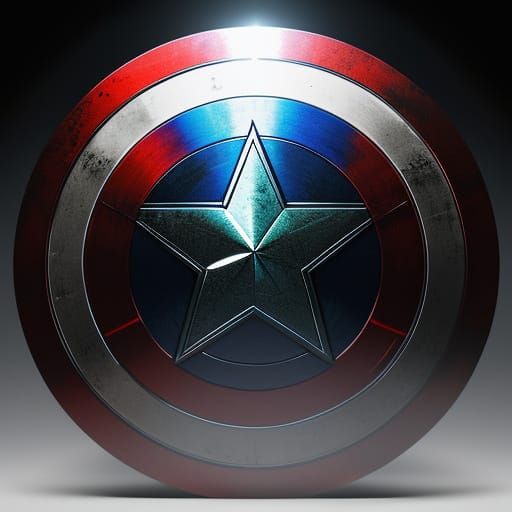 Captain America's Shield in Hyper-Realistic Cinematic Style