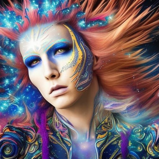 Ziggy Stardust Star Constellation: Hyperdetailed Fantasy Pho...