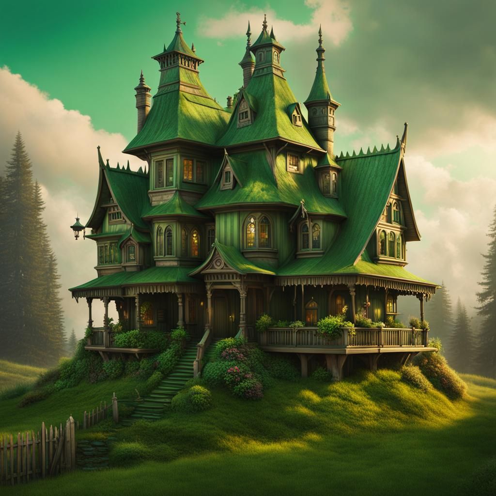 Quaint Witch House Digital Matte Painting