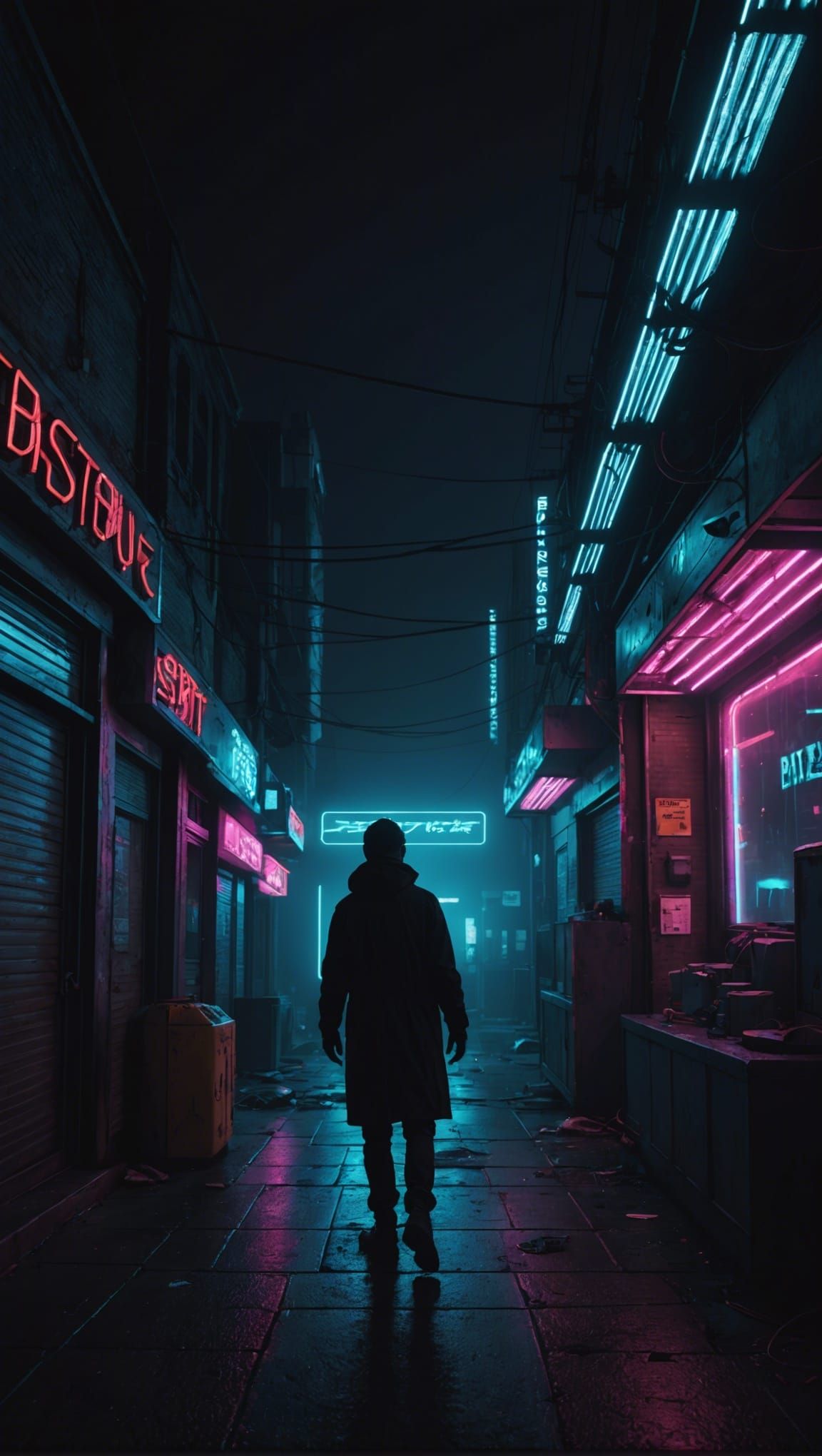 Neon Horror: A Dark Sci-Fi Nightscape