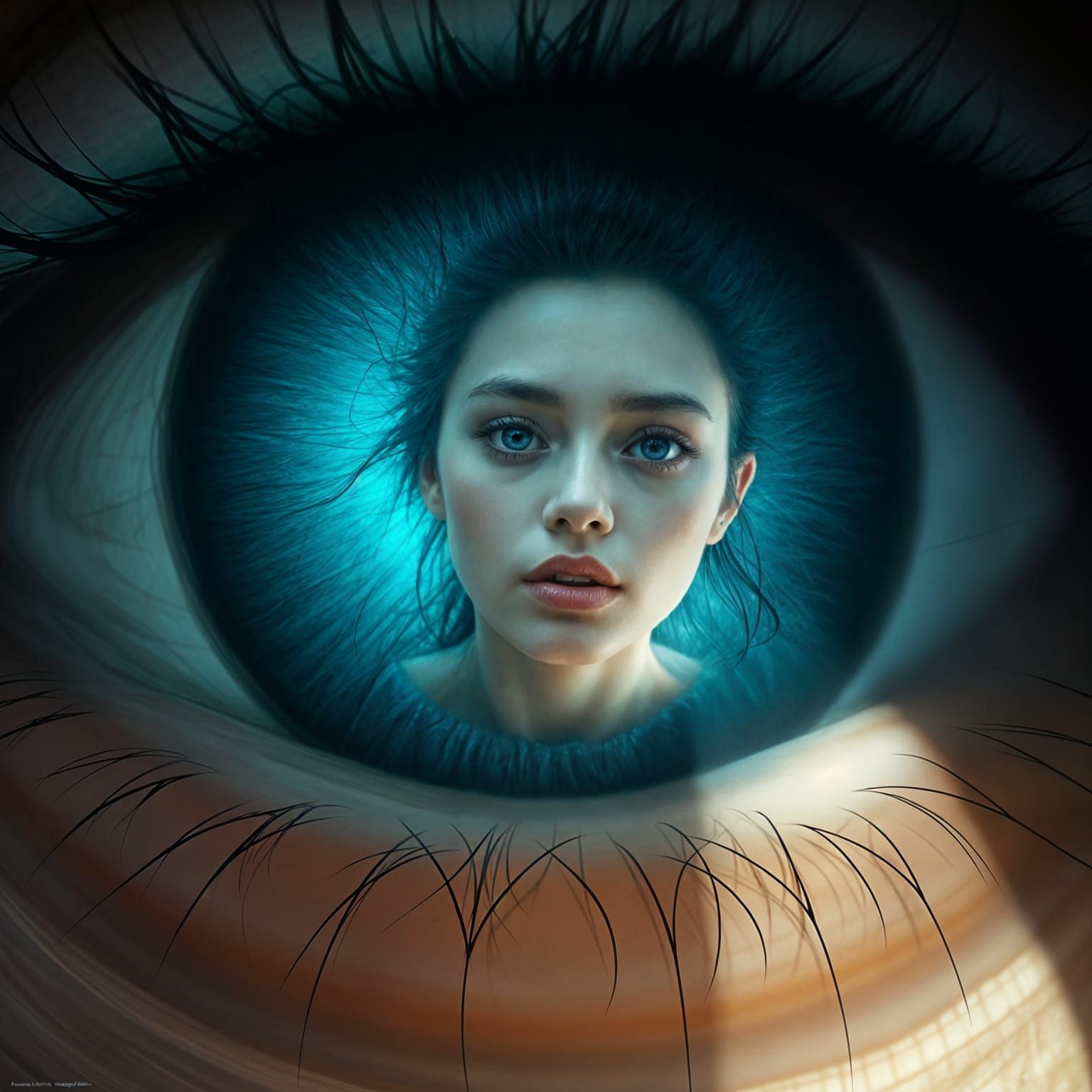 Surreal Portrait in Photorealistic Fine Art Style