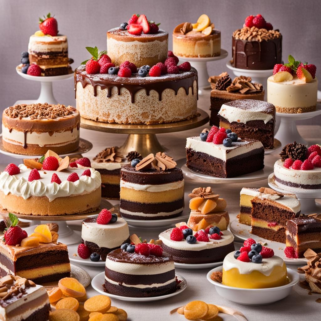 Giant Pile of Desserts Generated by AI