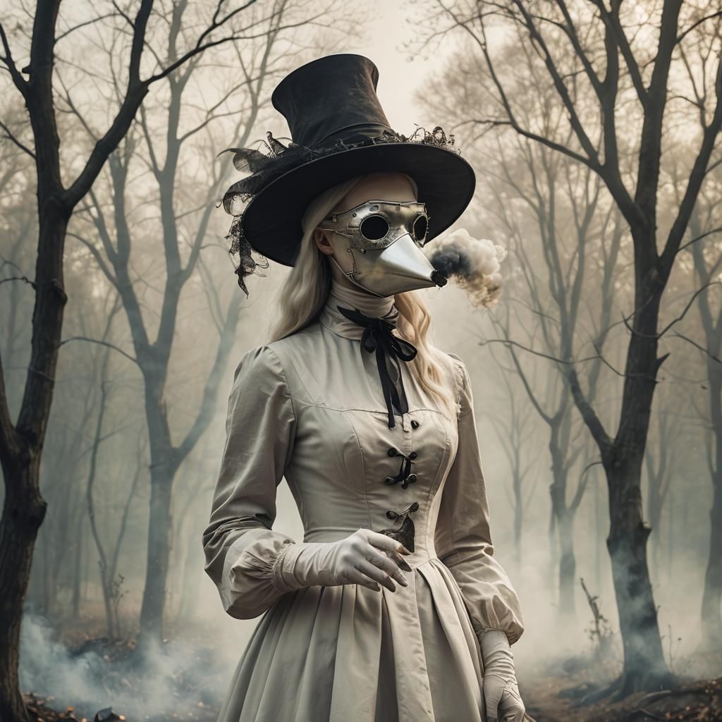 Ethereal Banshee Smoke With Albino Plague Doctor