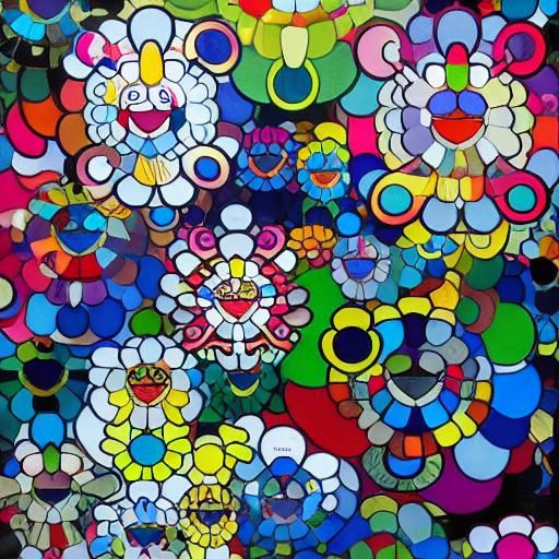 Surreal River Scene in Anime Surrealist Style