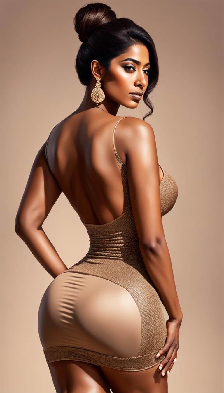 Hyperrealistic Image of Bengali Woman in Minidress