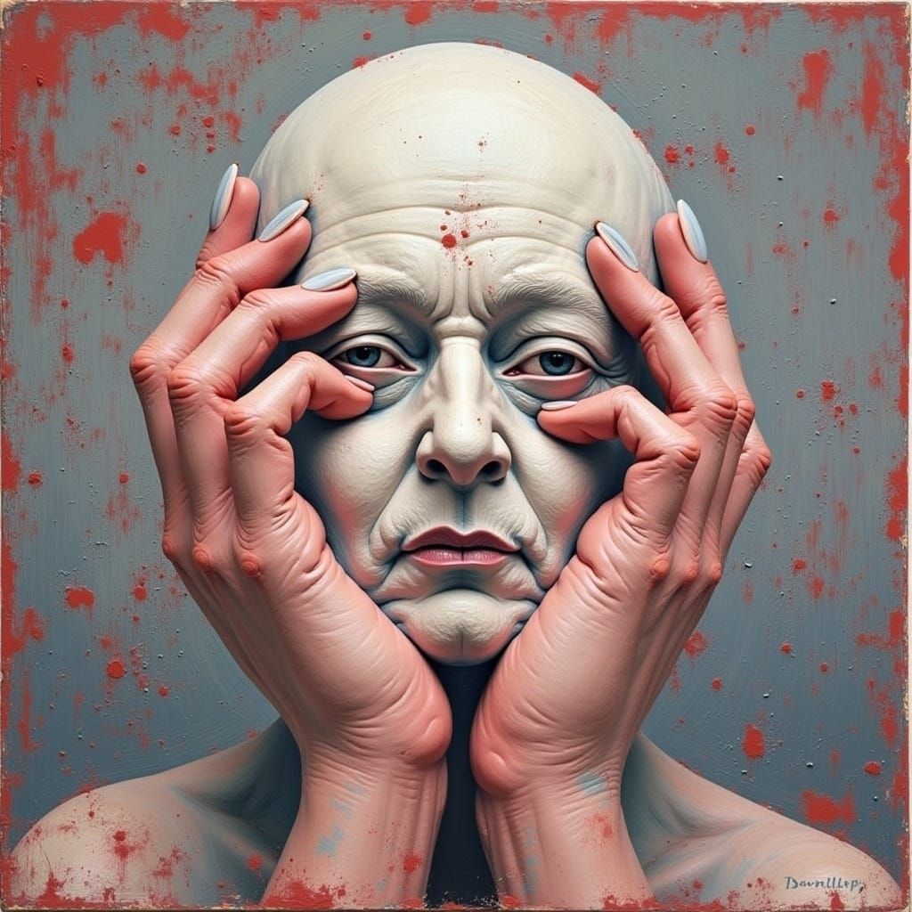 Expressive Red Sculpture: Painterly Style