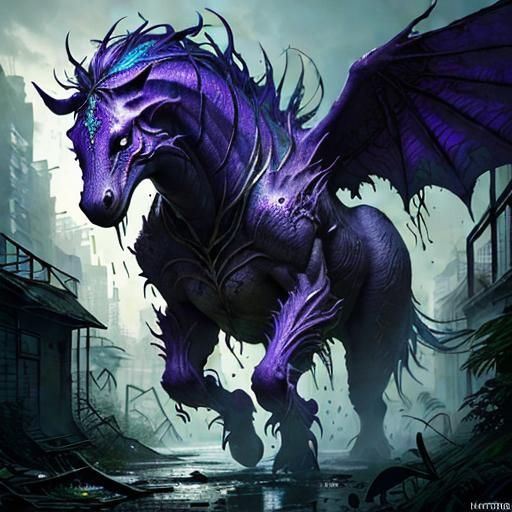 Mystical Creature in Overgrown City: Hyperrealistic Concept ...