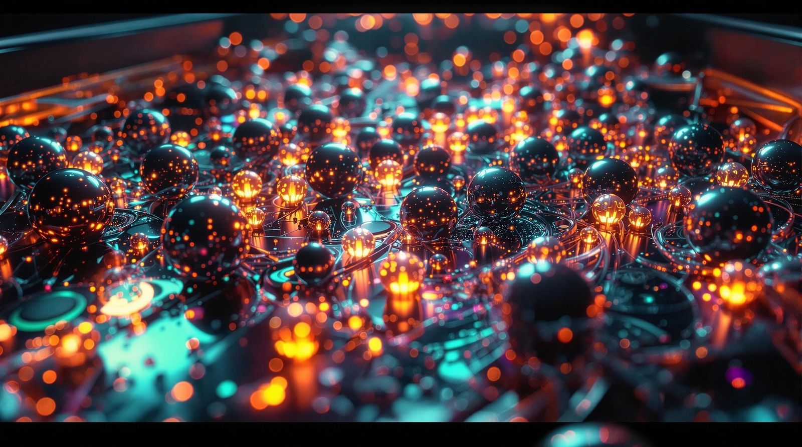 Cyberpunk Pinball Machine in Lenticular Spin