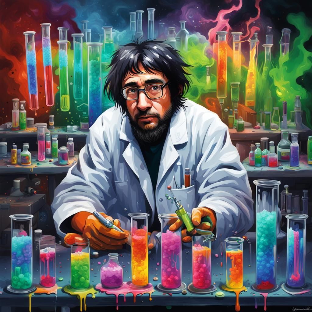 Graffiti Art Style Science Lab Portrait