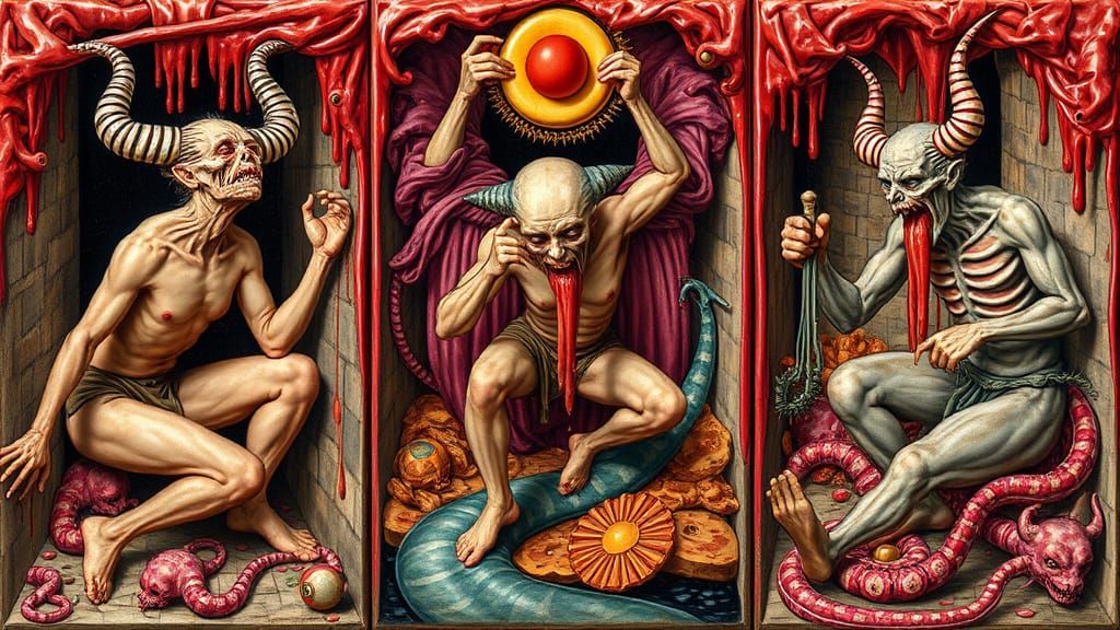 Ethereal Nightmare: Distorted Sinners in Flemish Renaissance...