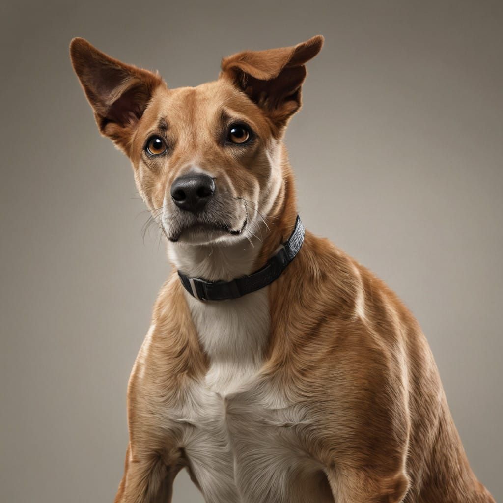 Loyal Canine Friend in a Modern Composition