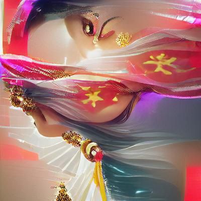 Taiwanese Goddess in Traditional Dress