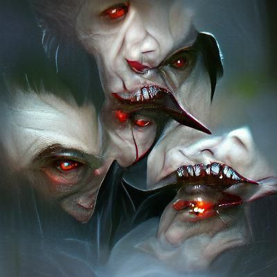 Sinister Vampires in Dark Fantasy Style