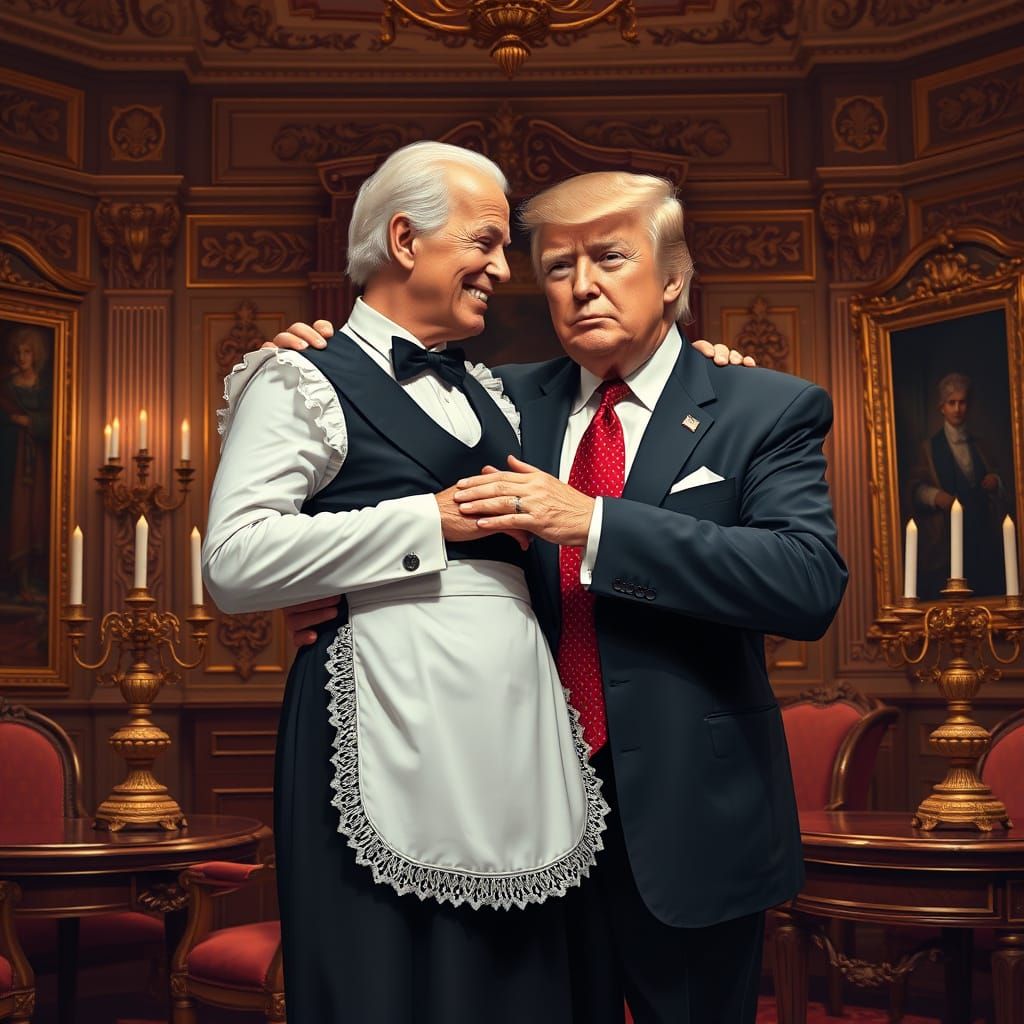 Dignitaries in Regal Attire, a Whimsical Aristocratic Scene