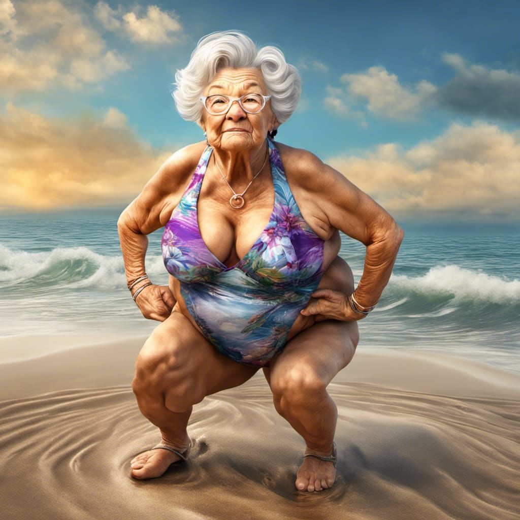 Squatting Granny Strength Knows No Age