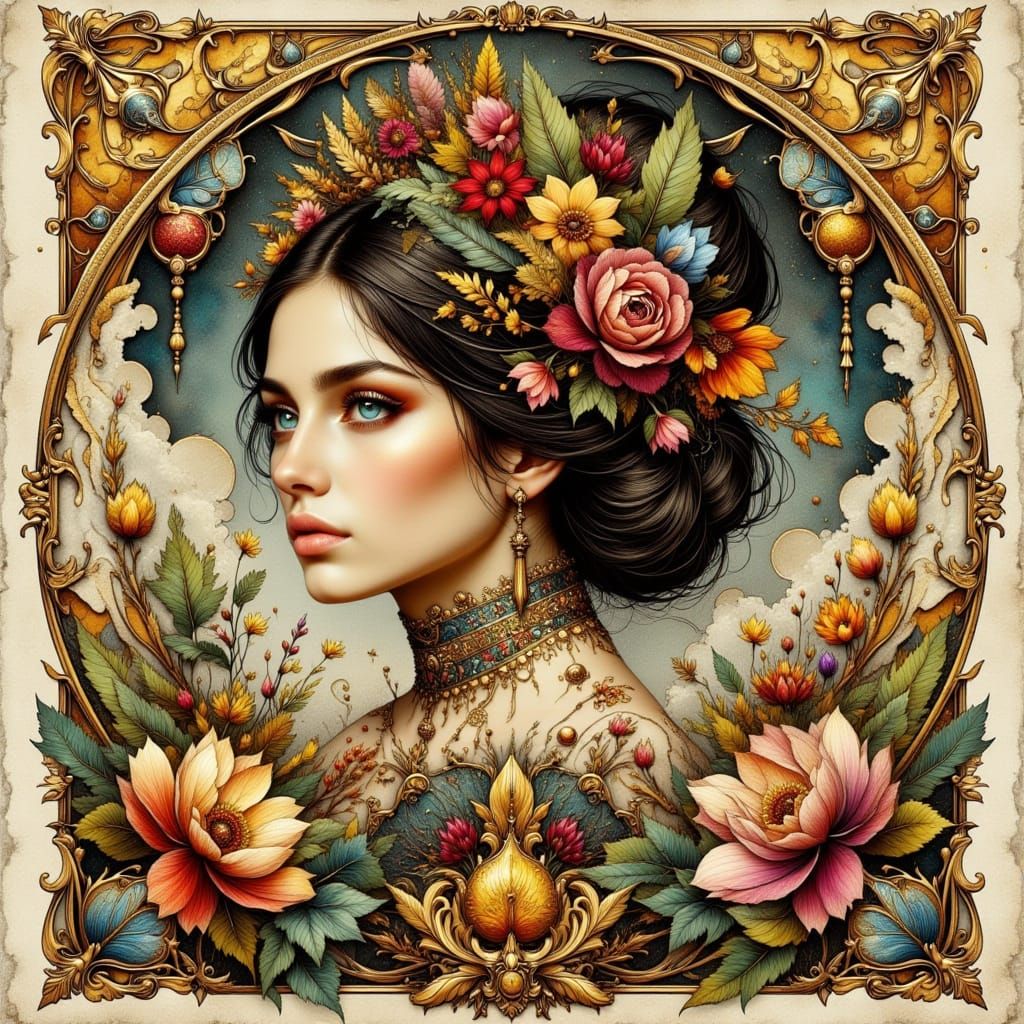 Art-Nouveau Madam Anastasia Tarot Portrait