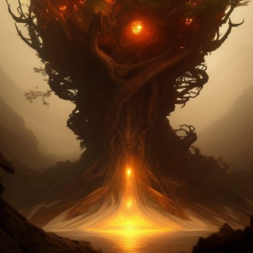 Yggdrasil Dark Fantasy Concept Art