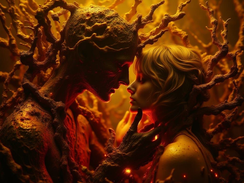 First Date Regret in Vivid Dark Oil Painting Style