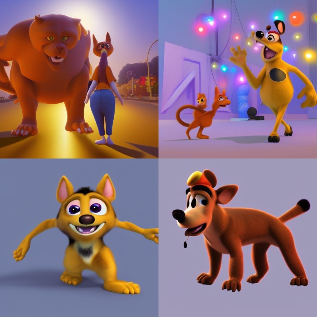 Furry Anthro Character in 3D Digital Art