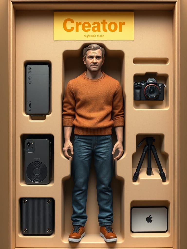 Realistic Collectible Action Figure in Modern Packaging