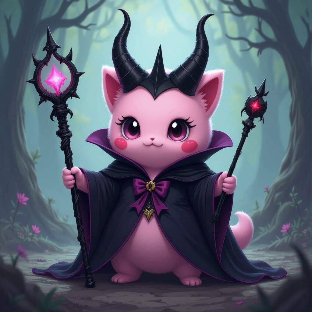 Jigglypuff as Maleficent in Ominous Style