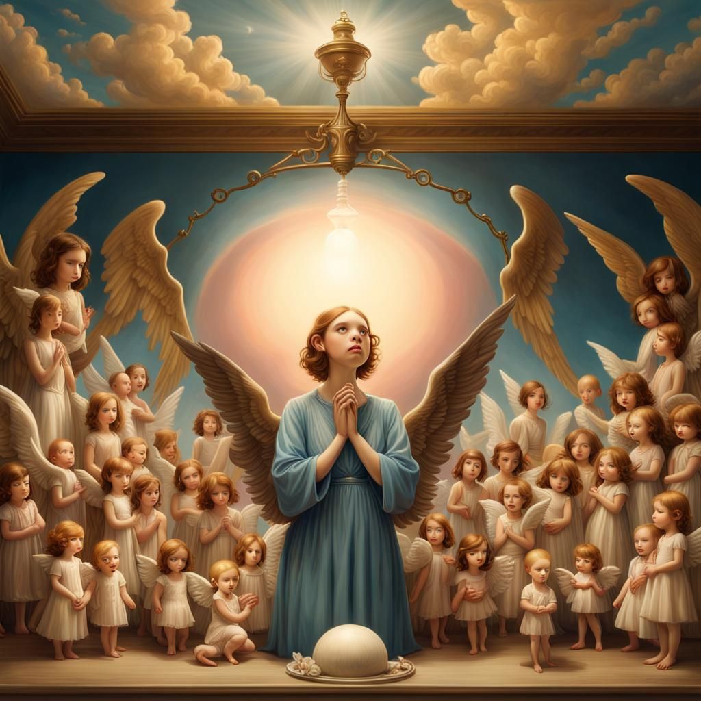 Angelic Dreamscape in Hyperrealist Style