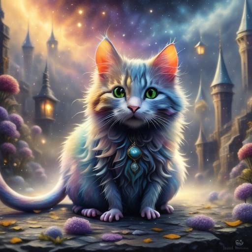 Mouse and Cat in Loving Embrace